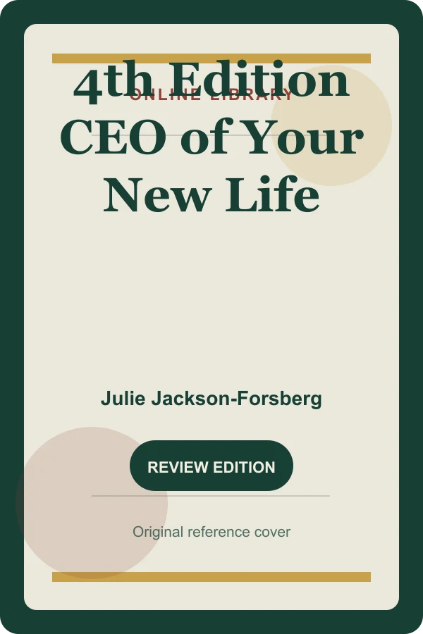 Original Online Library reference cover for 4th Edition CEO of Your New Life