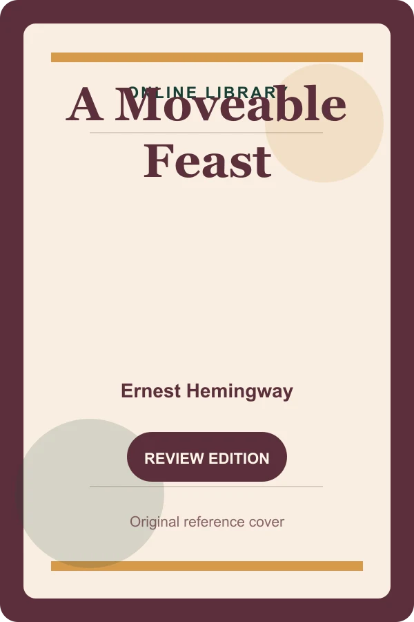 Original Online Library reference cover for A Moveable Feast