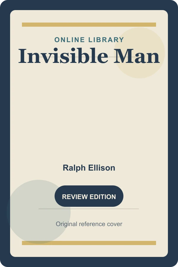 Original Online Library reference cover for Invisible Man
