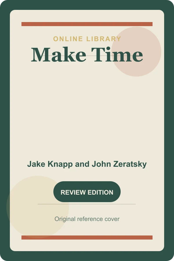 Original Online Library reference cover for Make Time