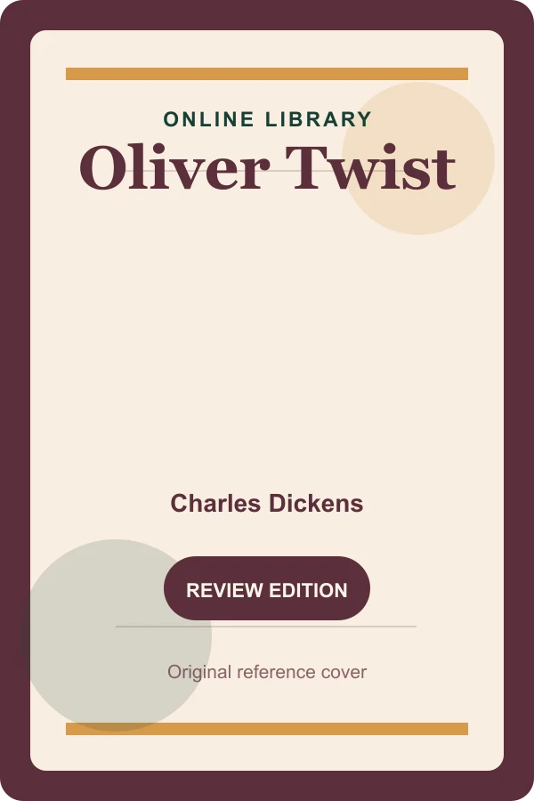 Original Online Library reference cover for Oliver Twist