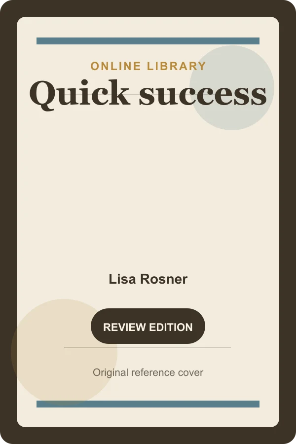 Original Online Library reference cover for Quick success