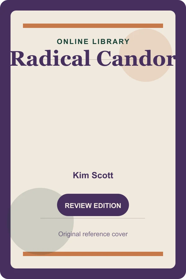 Original Online Library reference cover for Radical Candor