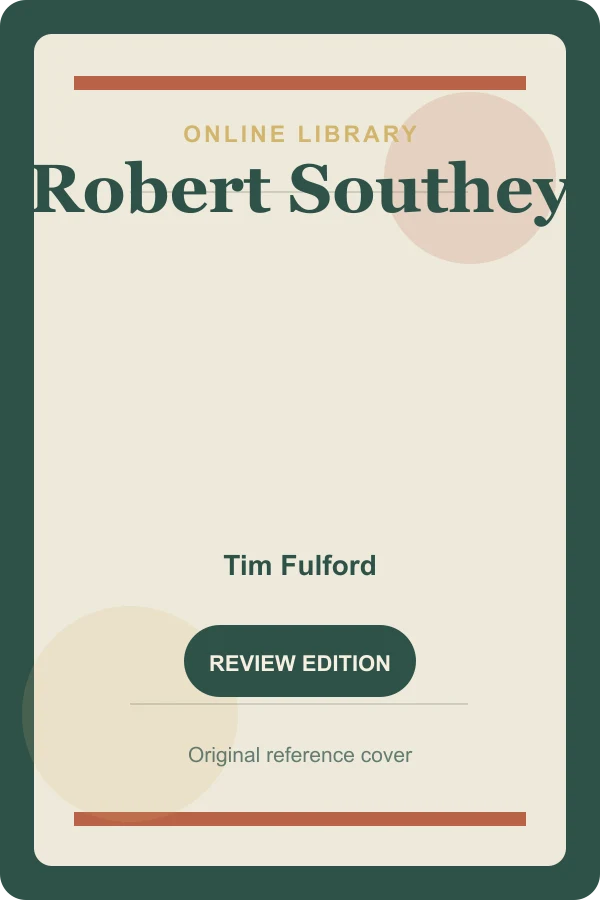 Original Online Library reference cover for Robert Southey