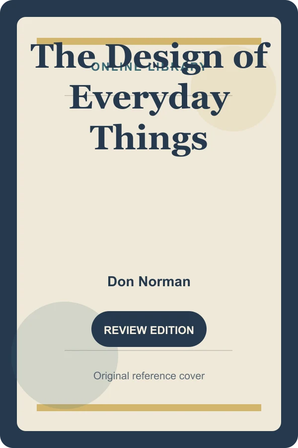 Original Online Library reference cover for The Design of Everyday Things