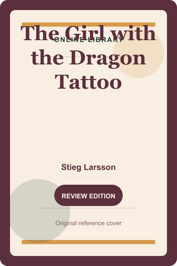 Original Online Library reference cover for The Girl with the Dragon Tattoo